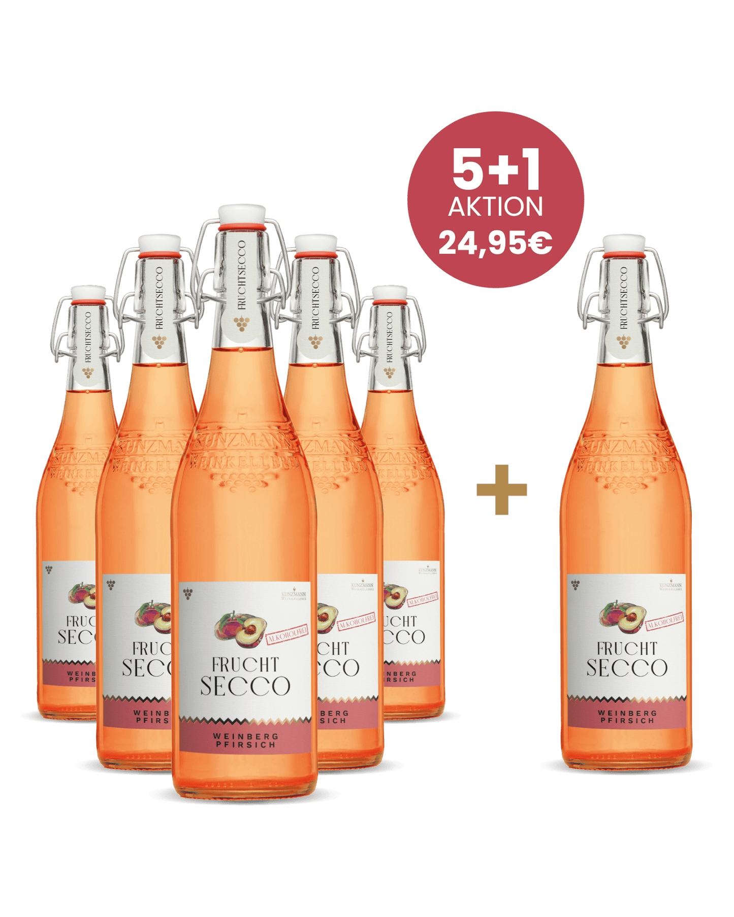 5+1 Fruchtsecco Weinbergpfirsich alkoholfrei