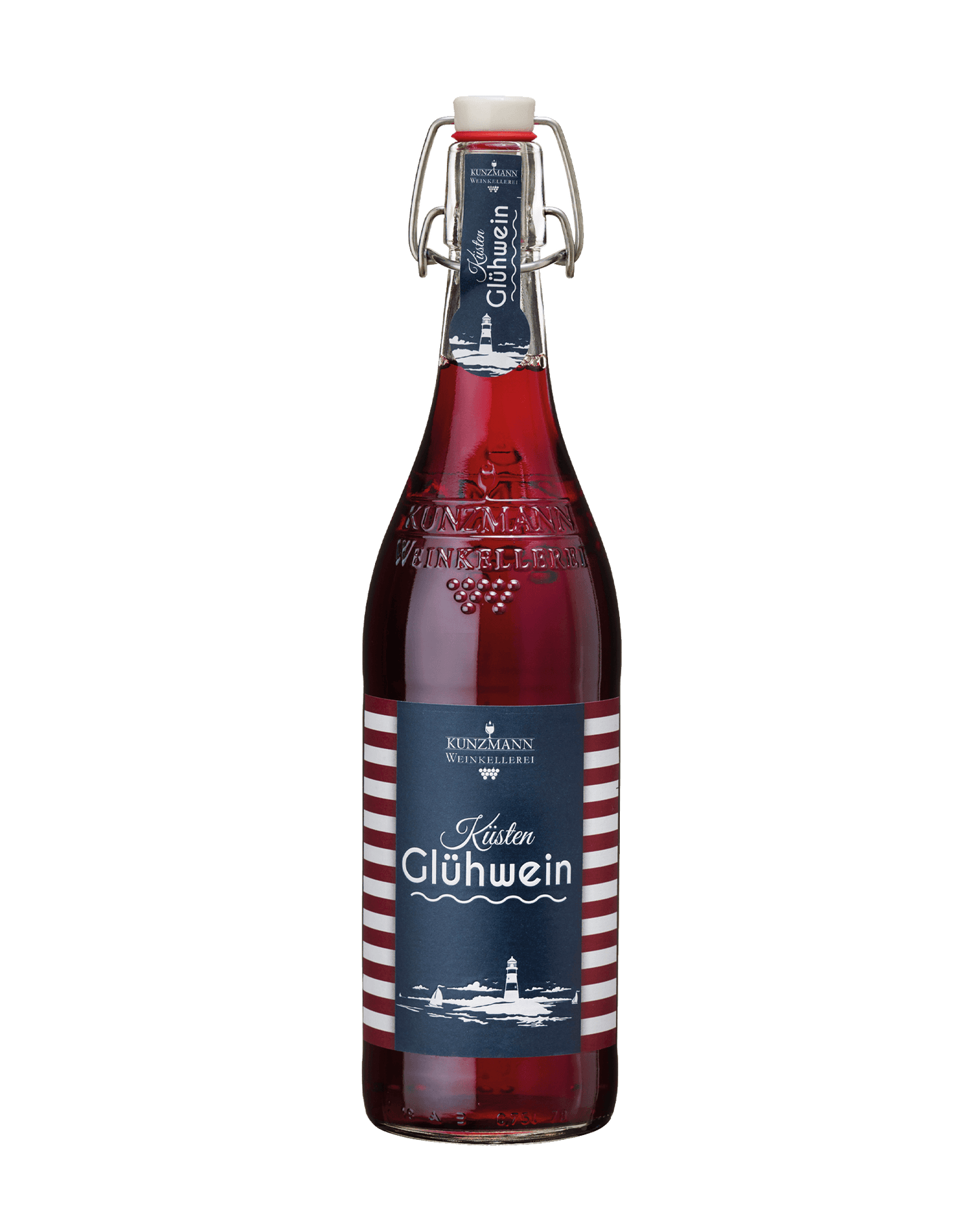 Kuesten Gluehwein aus Weisswein in einer Bügelfalsche